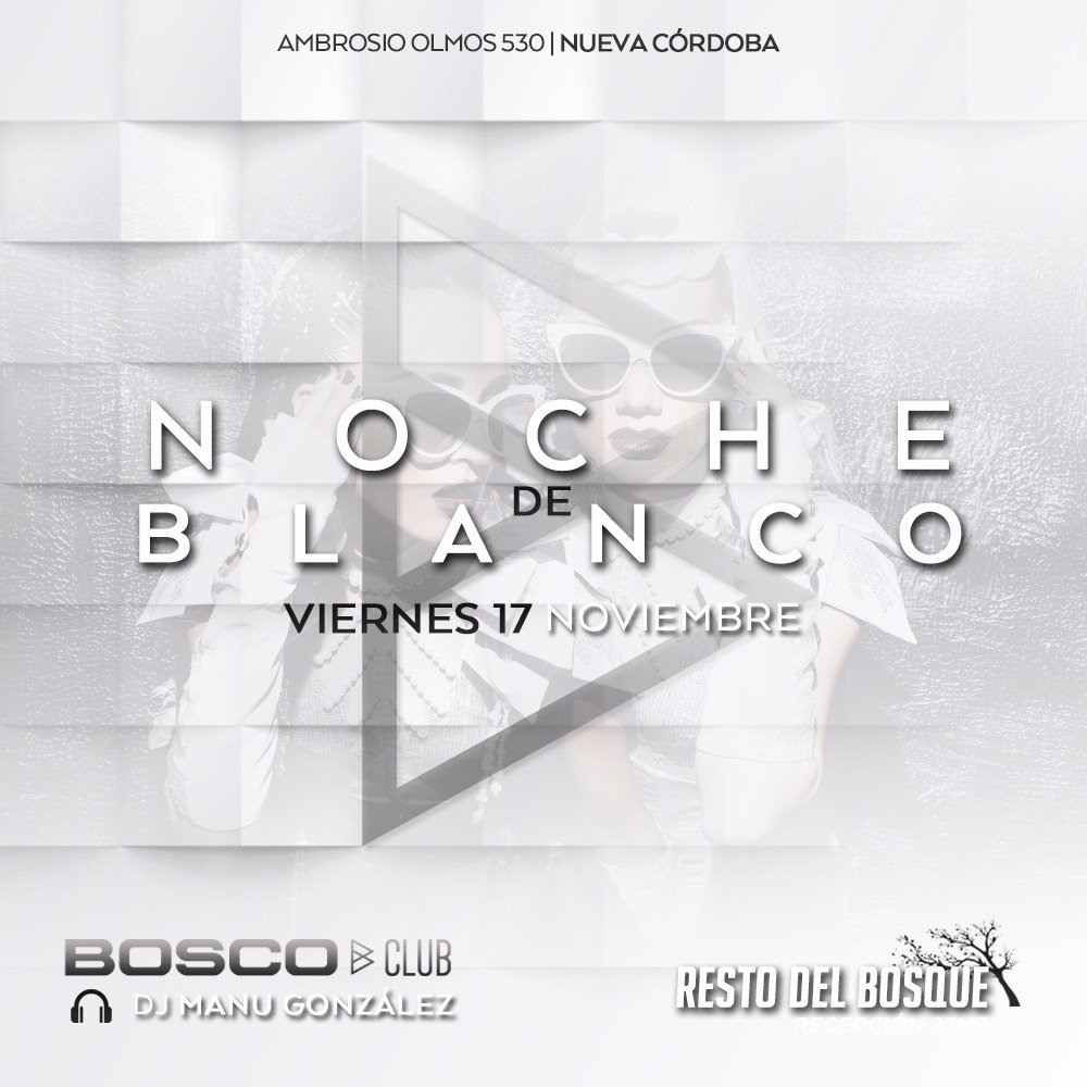 SORTEO para este VIERNES #BOSCO

Entrada y recepción gratis
✔Para vos y tus amigas 
Participa Retwiteando 

Reservas y listas 3584402652