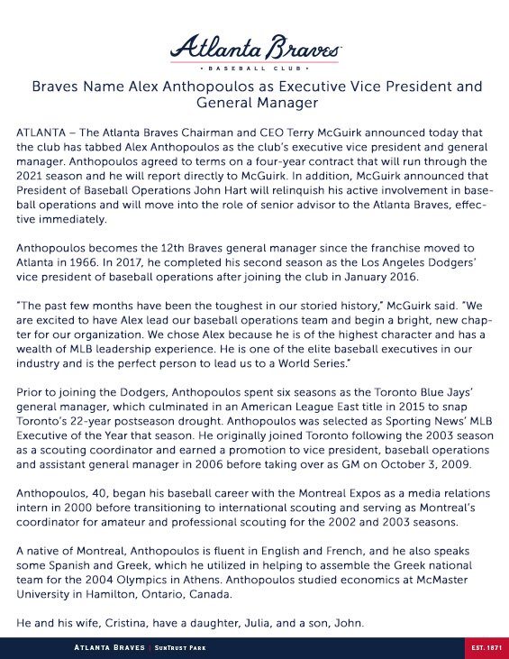 Atlanta Braves tweet media