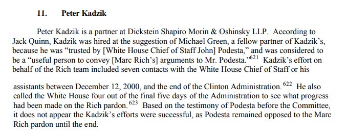 10) There's more: Kadzik was hired to help secure Bill Clinton's corrupt/pay-for-play pardon of international fugitive Marc Rich