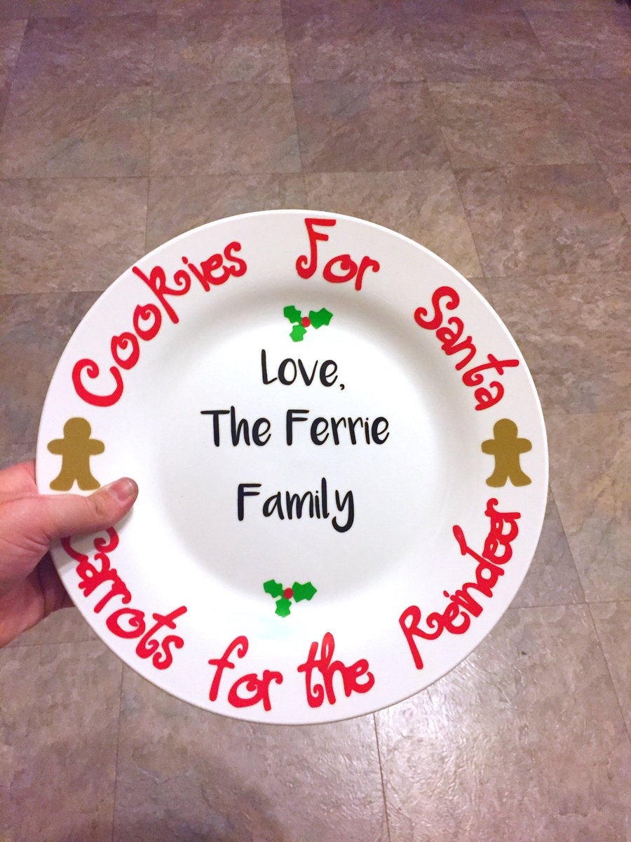 lavenderdoily's tweet photo. Already getting orders for these adorable Santa plates! They come with a milk bottle for Santa too! https://t.co/ktrlZugkVp