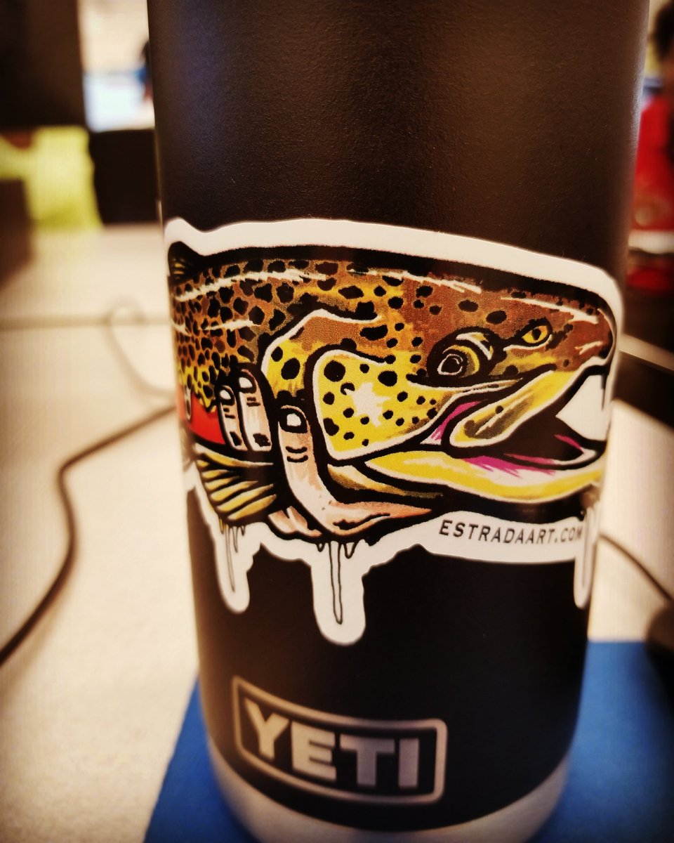 shadowcastfly's tweet photo. Keeping my eyes on the prize....all day, everyday at work!
#estradaart #browntrout #trophytrout #flyshopco #5wtchronicles #yeticoolers  #northgeorgia #flyfishing https://t.co/Q5O4TsG6Sh