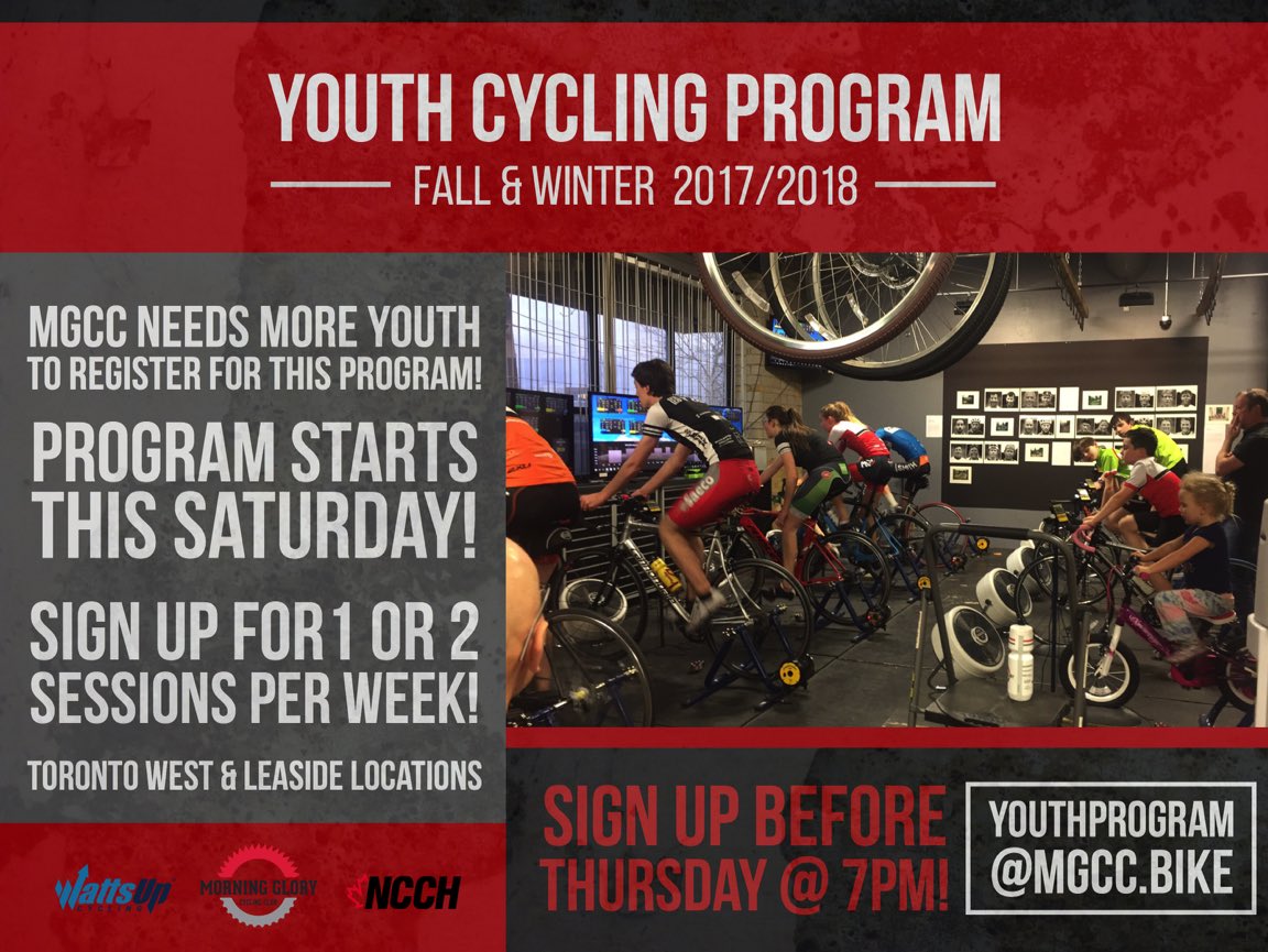 Looking for more interested youth to join our Youth Cycling Program in Toronto! Program starts this Saturday!! <a href="/MGCCYouth/">MGCCYouth</a> <a href="/MGridetoronto/">Morning Glory C. C.</a>