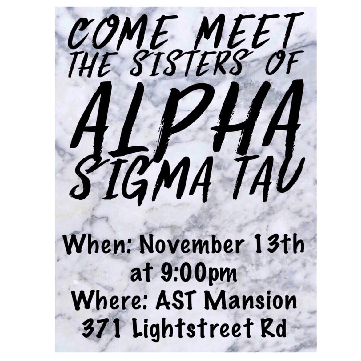 AST_BetaNu's tweet photo. Come meet the sisters of Alpha Sigma Tau tonight at 9:00! 💚💛 #SpringRecruitment #RushAlphaSigmaTau https://t.co/wAfVnwWNm3