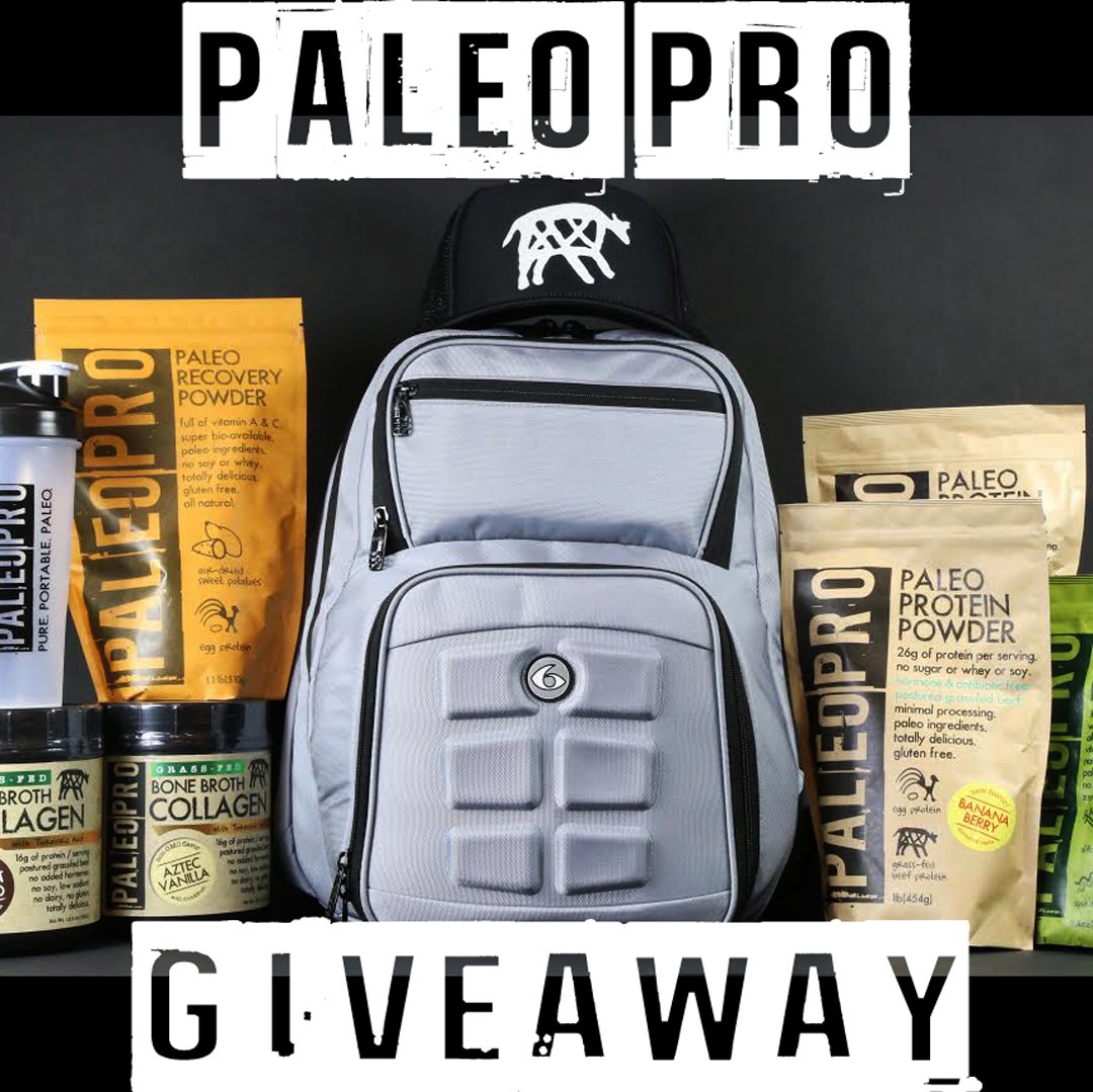 6PackFitness's tweet photo. 6 Pack Monday Paleo Pro Giveaway! You can win:
@6PackBags - Unreleased Grey Black Expedition 300
@Paleo_Pro - Variety of Bone Broth Products, Variety of Recovery and Protein Powders, Trucker Hat &amp; Shaker
Enter now @
https://t.co/Sf1gtifaXt 
#giveaway #paleopro #6packbags https://t.co/AIK3mlT8A3