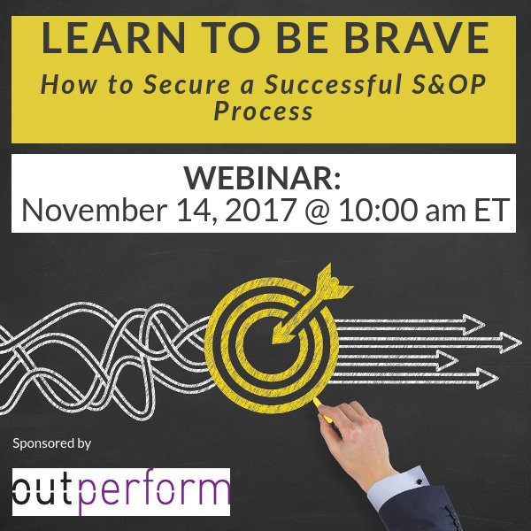 Join us tomorrow  @ 11: 00 AM ET for a webinar! "How to Secure a Successful S&amp;OP Process" Registration bit.ly/2zHld9g #SCIwebinar sponsored by OutPerform