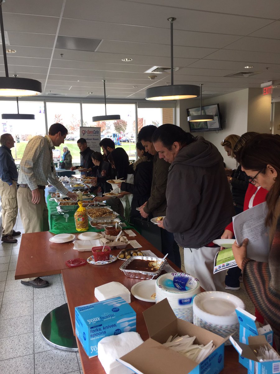 ProfAlCorrell's tweet photo. International Education Week started today @ShoutOutLoudoun with an AMAZING potluck--all dishes were made by students! https://t.co/Nenp2IIU4c