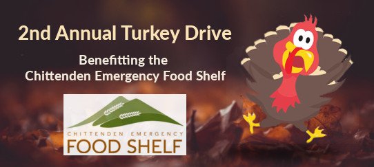 Key_Burlington's tweet photo. It's the perfect time of year to give back to our community, help us provide turkeys to families in need this #Thanksgiving by dropping your frozen turkey here  8AM and 3PM on Nov. 16th &amp; 17th and we will deliver them to the @FeedChittenden. #btv #turkeydrive https://t.co/HxjrjeWcIy