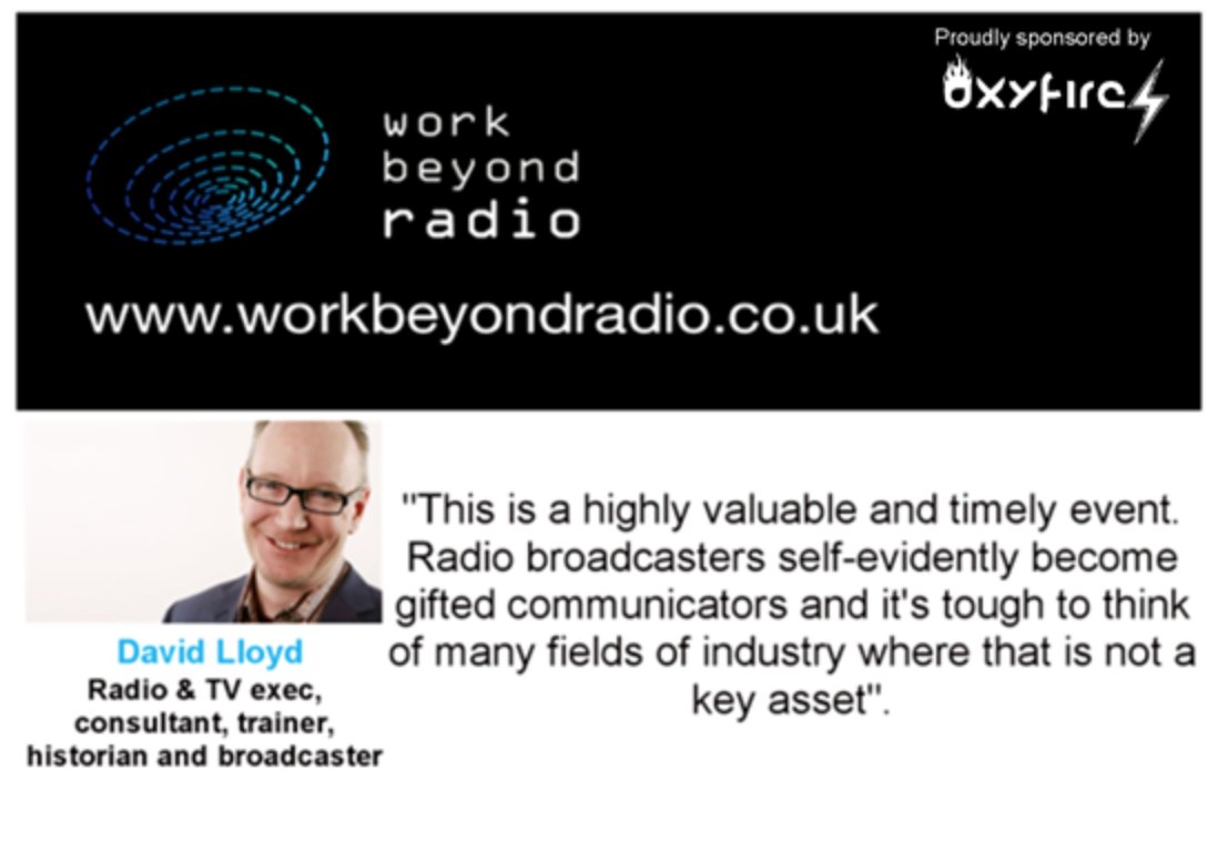 WorkBeyondRadio's tweet image. Here's what @DavidLloydRADIO had to say about #WorkBeyondRadio.  Book your ticket here: workbeyondradio.co.uk