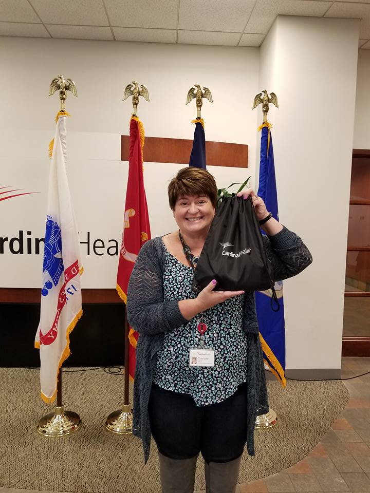 cardinalhealth's tweet photo. Last week at our headquarters in Dublin, OH, employees like Char (pictured) helped assemble 2,000 care packages to support veterans who have served our country in light of #VeteransDay. #AllinForGood https://t.co/SDsmuWSHr3
