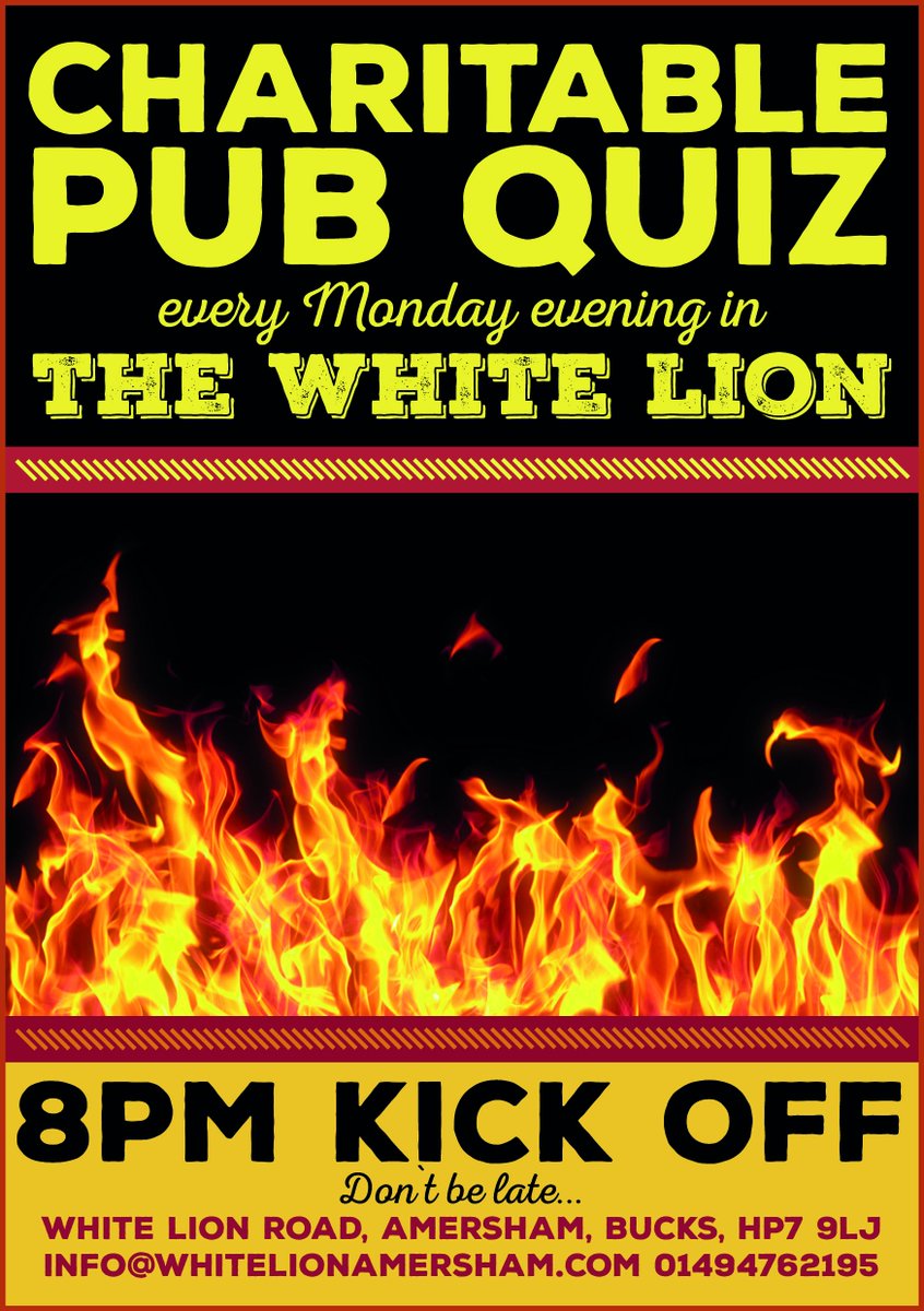 WhiteLionRoad's tweet photo. Join us at 7.30pm tonight for our weekly Charity Pub Quiz! Can you guess the specialist round from the picture? #quiz #chalfont #charityquiz https://t.co/TvxShRGfJ8