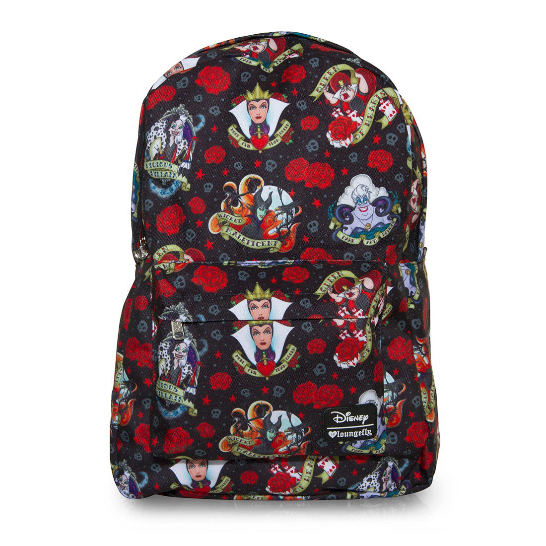 Loungefly's tweet photo. RT &amp; follow @Loungefly for the chance to win this Disney Villains Tattoo Flash Backpack! https://t.co/7cSdKmB07L