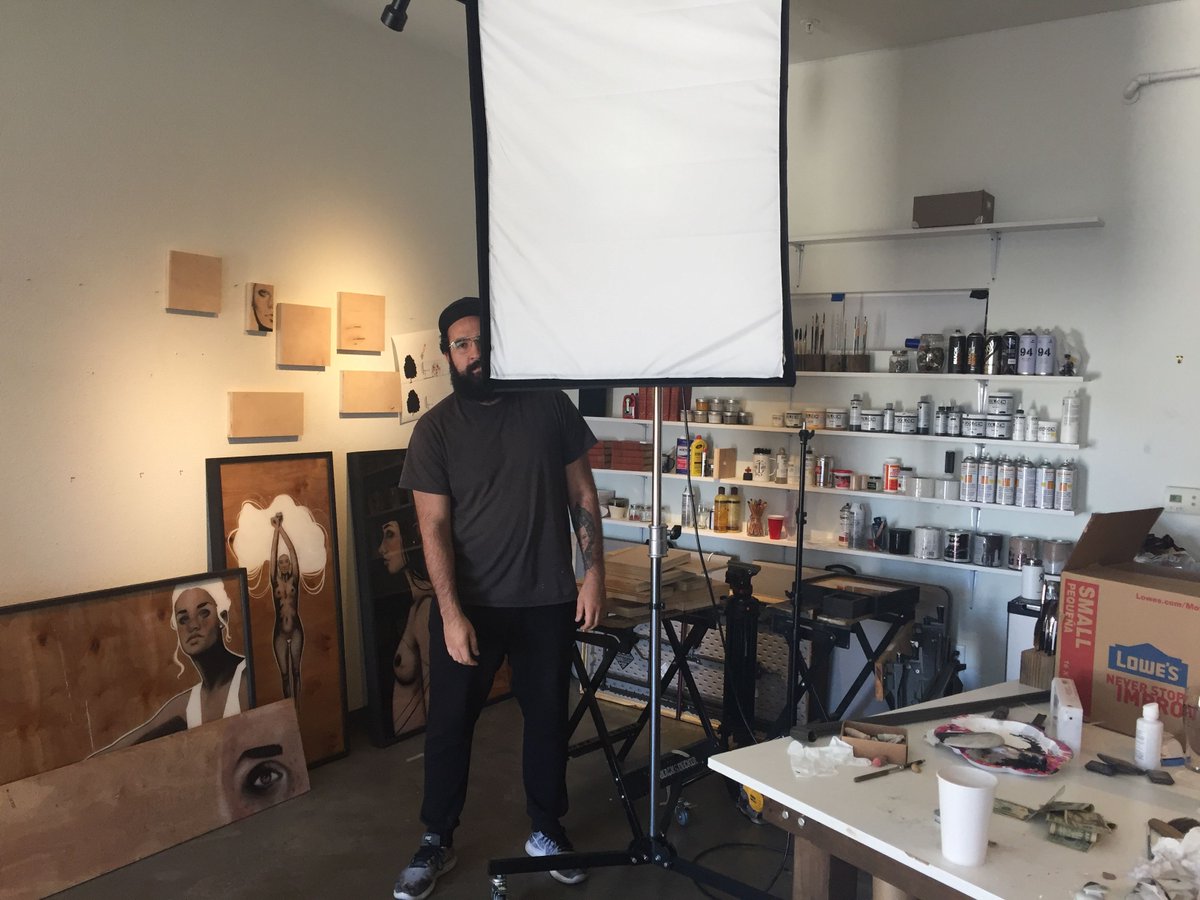 TheHarwood's tweet photo. PRELUDE ARTIST DAVID SANTIAGO: 
David was a Surface artist in the program's inaugural year at Harwood, and he has been blowing us away with his art ever since! David's iconic work is well know and loved, and we are among his many fans. Prelude opens in one week! https://t.co/nbtwuTtga5