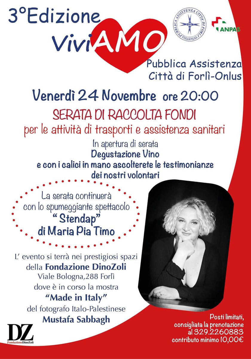 PA_Forli's tweet photo. Prenotatevi #paforli #mariapiatimo #forli #fondazionedinozoli https://t.co/cQNbIzDKHR