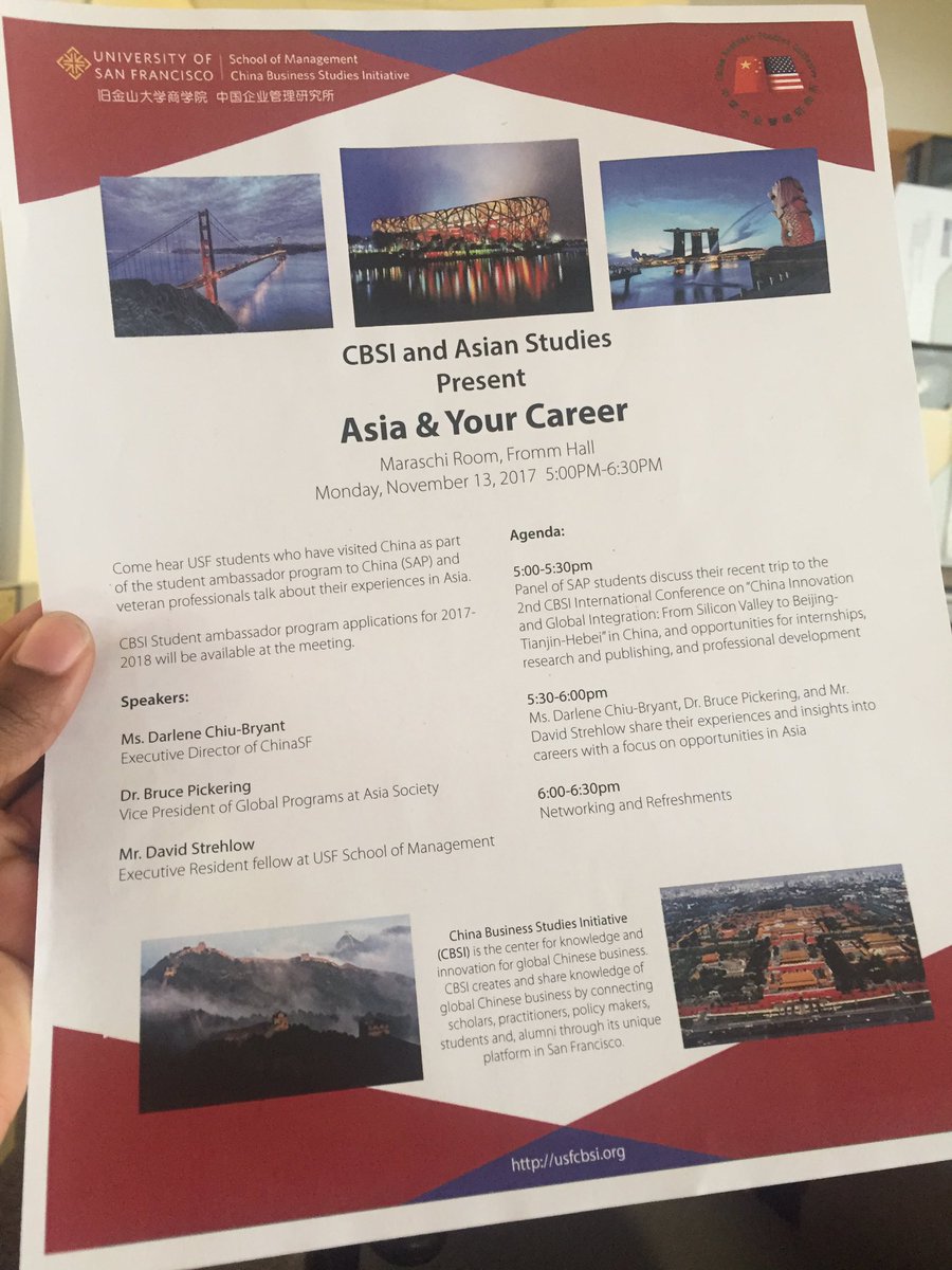 USF_UN2K's tweet photo. TODAY IS THE DAY! CBSI and Asian Studies Present Asia &amp; Your Career! It's going to be held in the Maraschi Room in Fromm Hall from 5-6:30pm! Hope to see you there! https://t.co/ybykSXV6o7