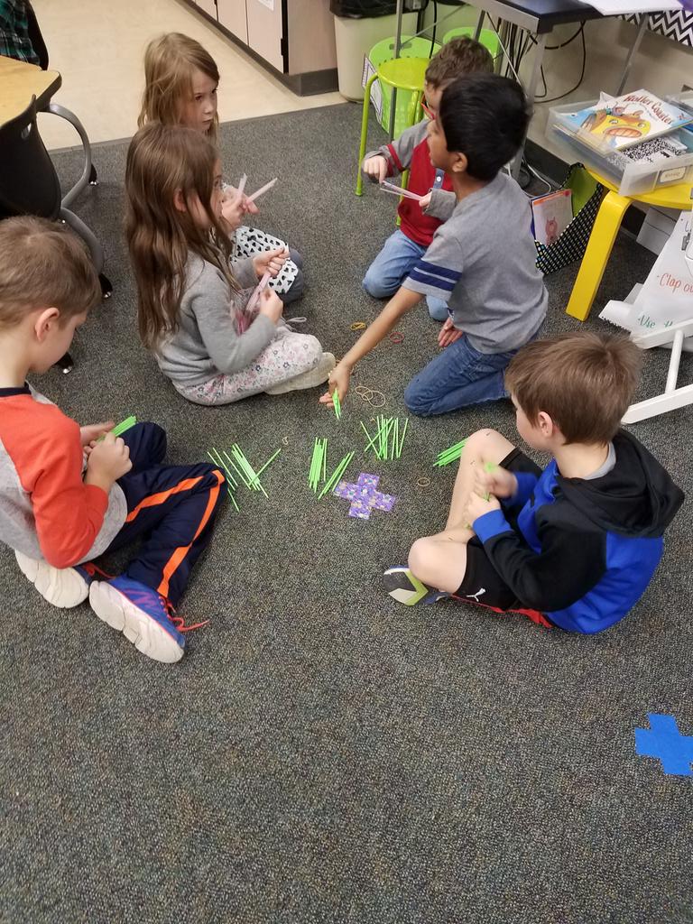 KJones_Readers's tweet photo. Oh no! Ms. Jones dropped all of her straws! Can these first graders help figure out how many she has? #chapmanrocks #mathfun #countingbytens https://t.co/jjO3EMKyK3