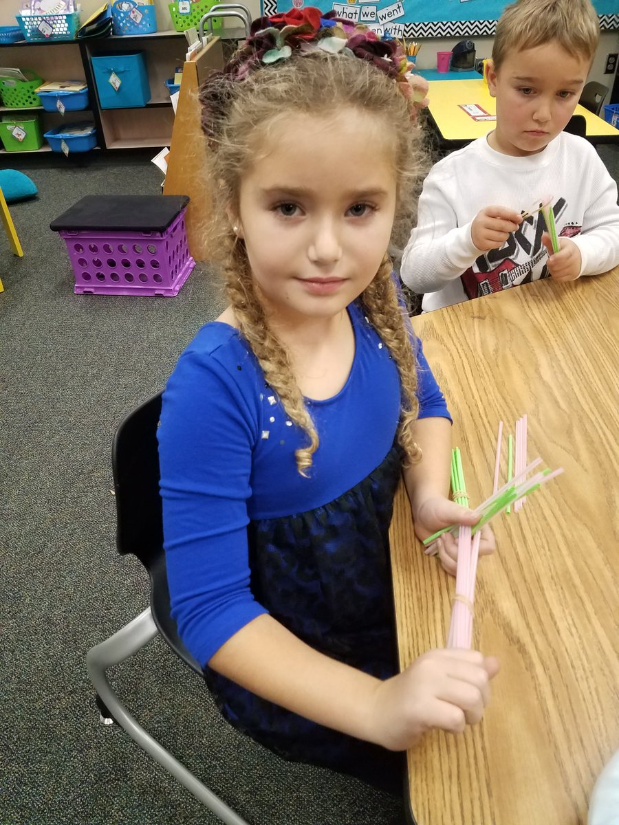 KJones_Readers's tweet photo. Oh no! Ms. Jones dropped all of her straws! Can these first graders help figure out how many she has? #chapmanrocks #mathfun #countingbytens https://t.co/jjO3EMKyK3