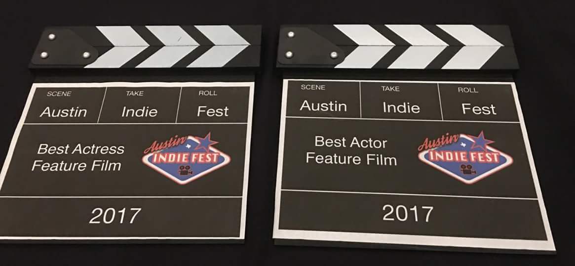 ANightWAMovie's tweet photo. We're excited and honored to be awarded #BestActor, #BestActress and #BestScreenplay for a Feature Film at the @AustinIndieFest! Thank you everyone! @indierights  #austinindiefest #SupportIndieFilm #PepperBinkley #JacobFishel https://t.co/8qyzSVIk5h