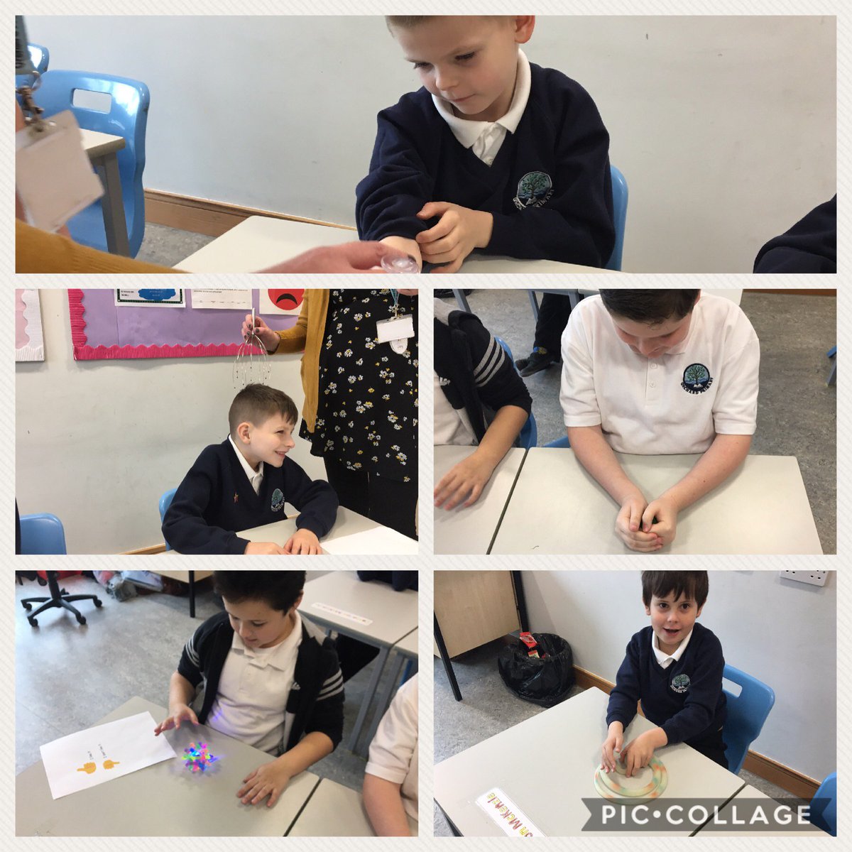 Mrsmcguinness75's tweet photo. L4/5 have been learning about feeling calm and how we behave when we are calm. Here they are trying out sensory equipment which may help them regulate their emotions to a calm state. #HWB #EmotionWorks https://t.co/htKFsntNTT