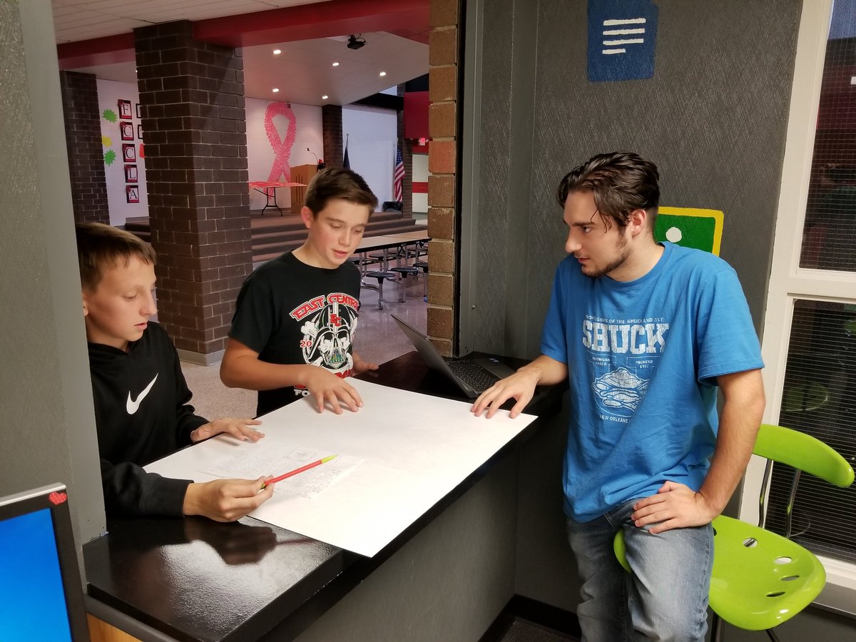 SDCS_EdTech's tweet photo. DropZone students giving advice to @SDMSTrojans students with science projects using @GoogleForEdu Drawings!! #sdmsdropzone #SDLearningtoLead https://t.co/Cl0a5caFuU