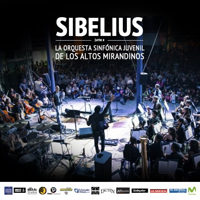 Rock sinfónico este #19NOV con <a href="/bandasibelius/">Sibelius</a> y <a href="/osjaltosmir/">Osj Altos Mirandinos</a>. Más de 50 músicos en escena. CENTRO CULTURAL CHACAO / 1:00PM /  *ENTRADA LIBRE*