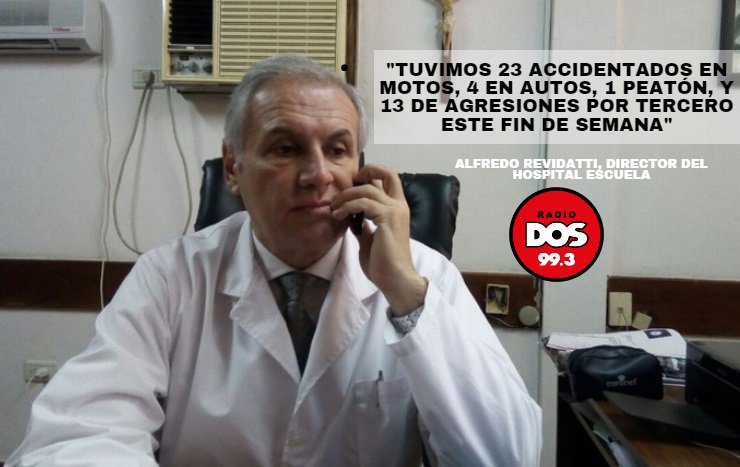 El doctor <a href="/AlfredoRevidatt/">Alfredo Revidatti</a>, director del Hospital Escuela, hoy dialogaba con nosotros y nos dejo esta cifra de accidentados ⚠⚠ | #LaDos📻
