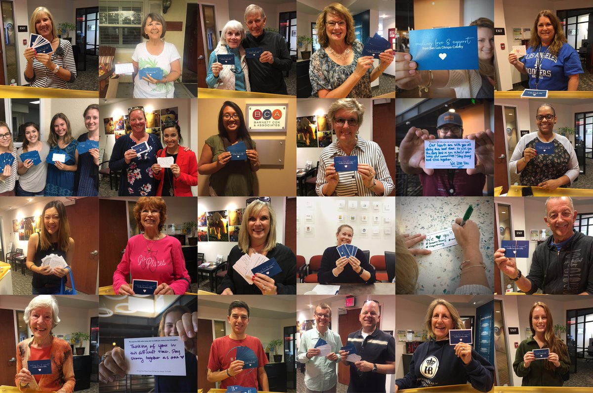 BCA thanks everyone who participated in our postcard campaign for NorCal fire victims. Nearly 5,000 handwritten notes of support made their way to shelters and relief centers. Special thanks to <a href="/SLOTribune/">The Tribune</a>,<a href="/TheUPSStore4581/">The UPS Store 4581</a>, Central Coast Printing, and UGS.