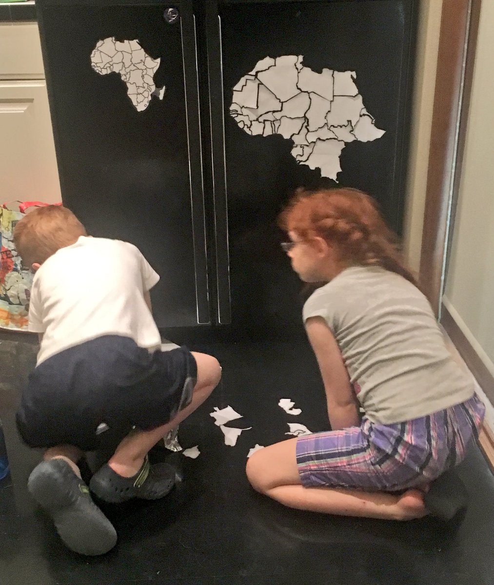 WWMBlogger's tweet image. Homemade African map puzzle for geography. #fun #homeschooling #HouseOfNerds @khanschen
