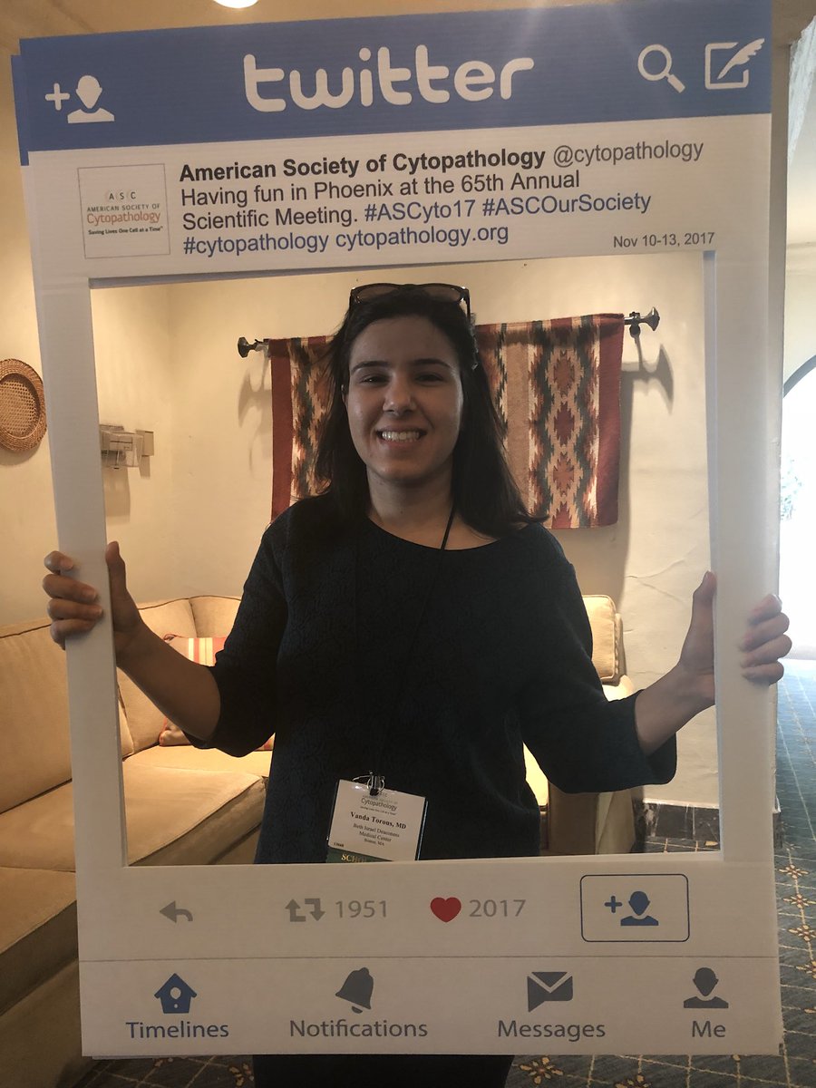 VandaTorousMD's tweet photo. Thanks so much to @cytopathology for the opportunity to attend such a wonderful #ASCyto17 meeting with a travel scholarship! Excited to start my career in #cytopath and become more involved in this awesome community! https://t.co/q3dY2Cq8jk