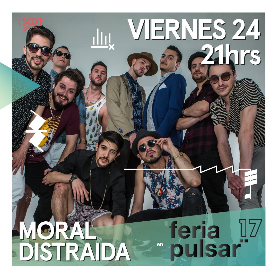 PulsarCL's tweet photo. ¡#FeriaPulsar2017 sigue sorprendiendo y suma dos nuevos artistas a su parrilla!
@Moral_Distraida y @franciscamusic se estarán presentando en Pulsar 🎉 https://t.co/yU5WDJzPR2