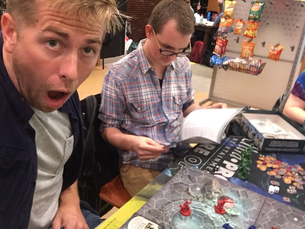 Unrivaled_Timmy's tweet photo. War gaming with “El Maestro” as I like to call him. PS: the only reason CJ the Judge won is he was illegally keeping Glory Tokens in his mouth @CJ_TheJudge @UnrivaledTS https://t.co/t8x5jpATMT