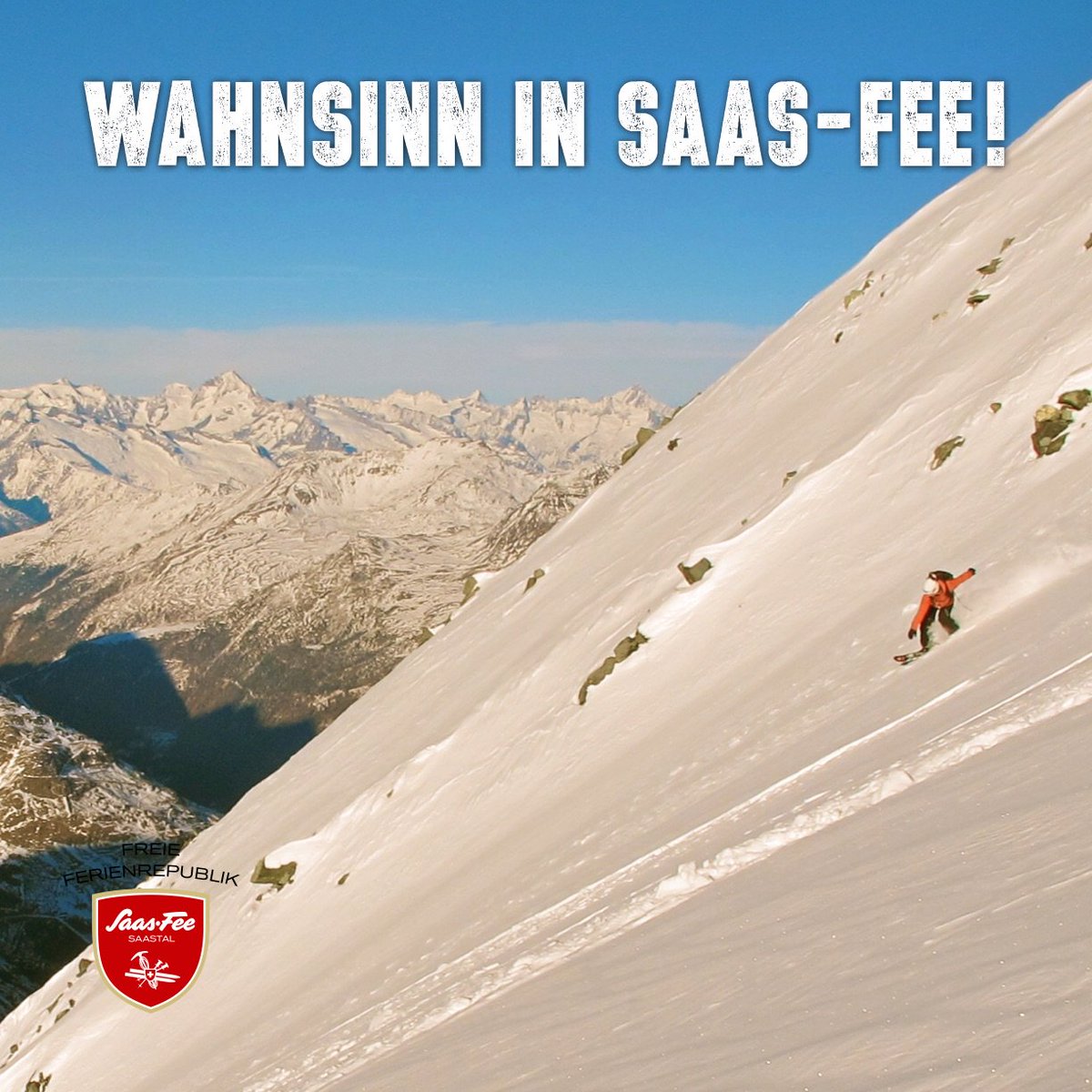 Yeeeahhh! Winter is back - PowPow days are coming in Saas-Fee 🏂⛷🏔❄️❤️🇨 #wintercard #wahnsinninsaasfee #saasfee #20minuten
