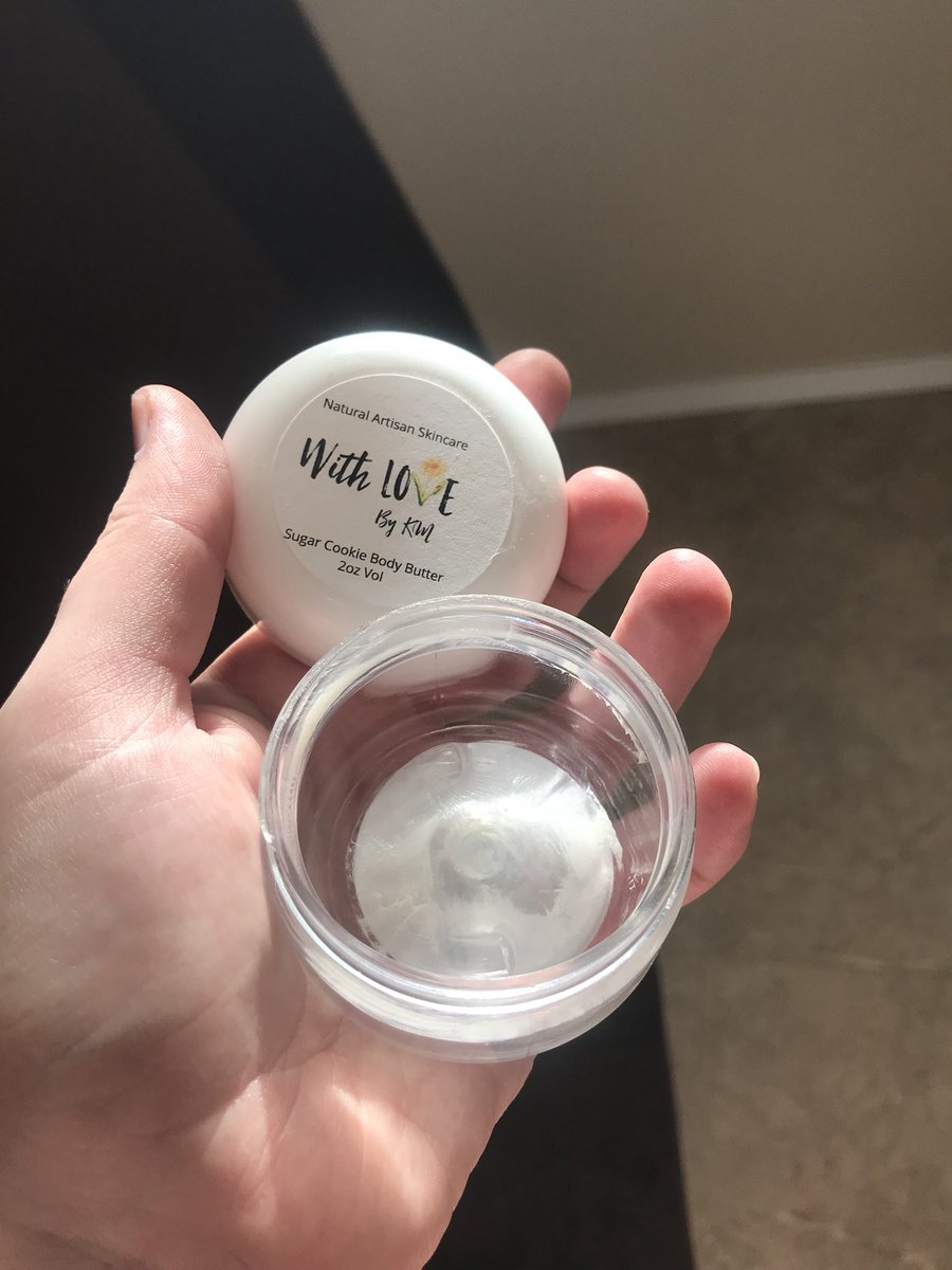 BRBeads's tweet photo. I guess you could say I kinda like my new sugar cookie body butter from @withlovebykm 😳 #completelyempty #obsessed #sosmooth https://t.co/sIxAbF8cen