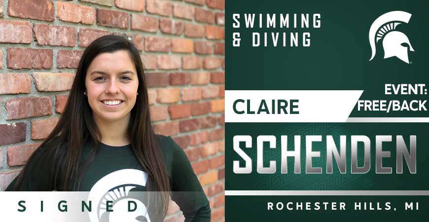 MSUswimdive's tweet image. Help us welcome Claire to East Lansing! #signed