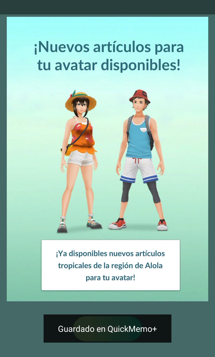 LonssoPlays's tweet image. #PokemonGo #newcloth #summercloth #Alola nueva ropaaaaaa, gracias por darnos lo que más necesitabamos xD
