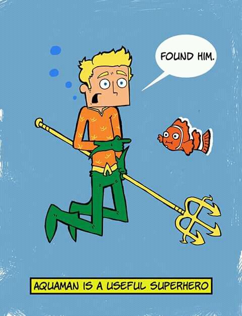 CBICon's tweet photo. Finding Nemo? Oh SHiz #AquaMan #WorstSuperhero ?! https://t.co/0GVJRyaPQl