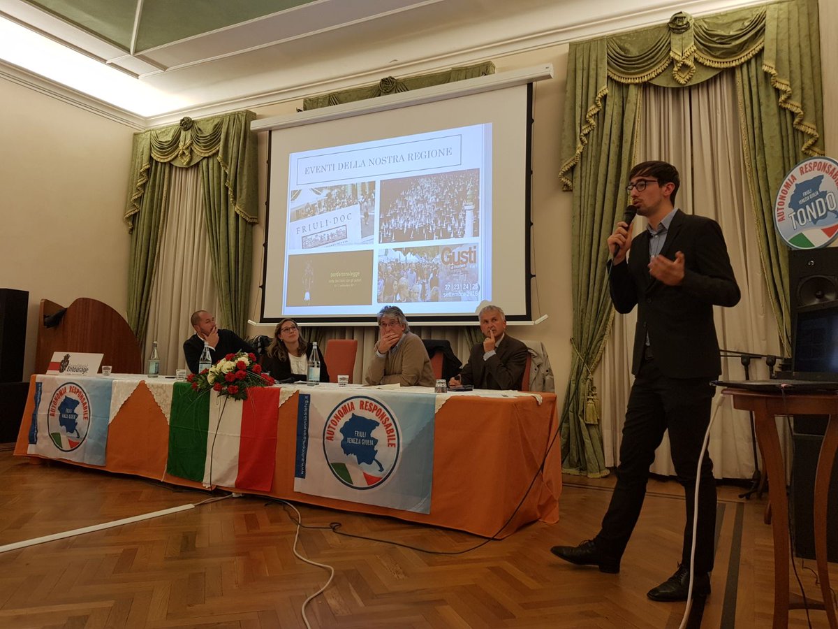 lolloalbe's tweet photo. Oggi sono stato fra i relatori del convegno su sport e cultura ! #FVG2018LASVOLTA @AutonomiaTs @AutonomiaResp https://t.co/7E6TFsT7K7