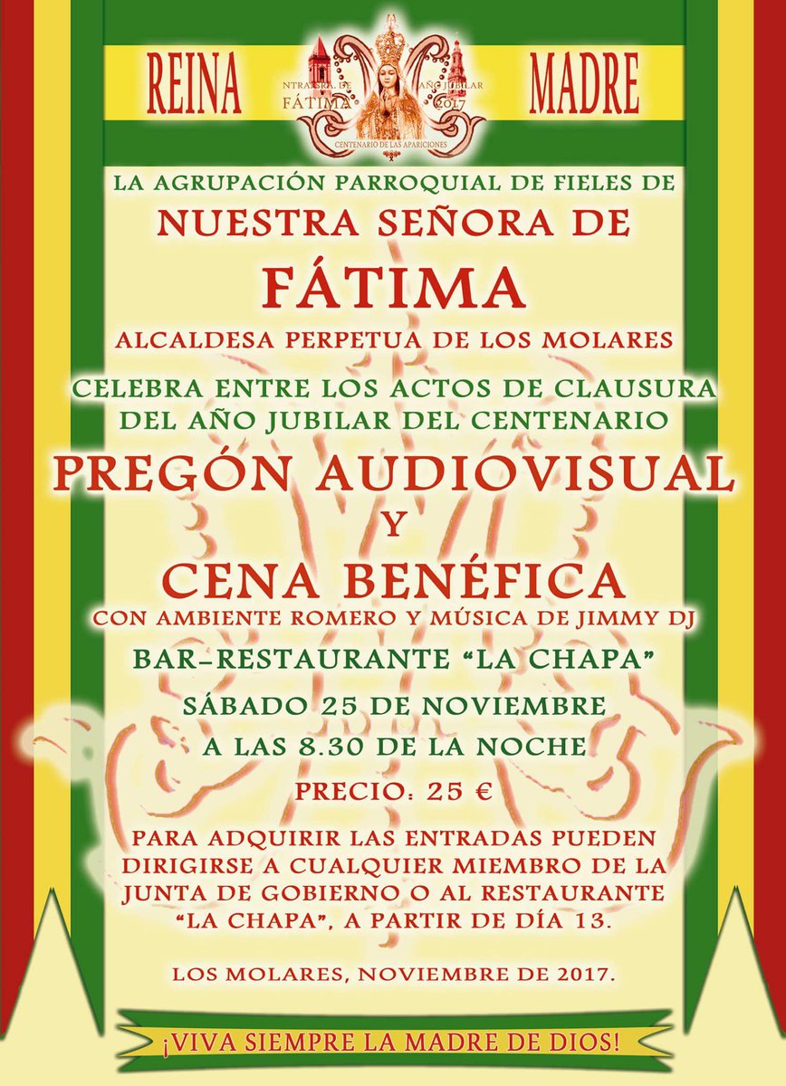 romerodefatima's tweet photo. Será un acto distinto, diferente, nuevo en nuestro pueblo pero seguro muy emotivo. https://t.co/Npk4rQc7tp
