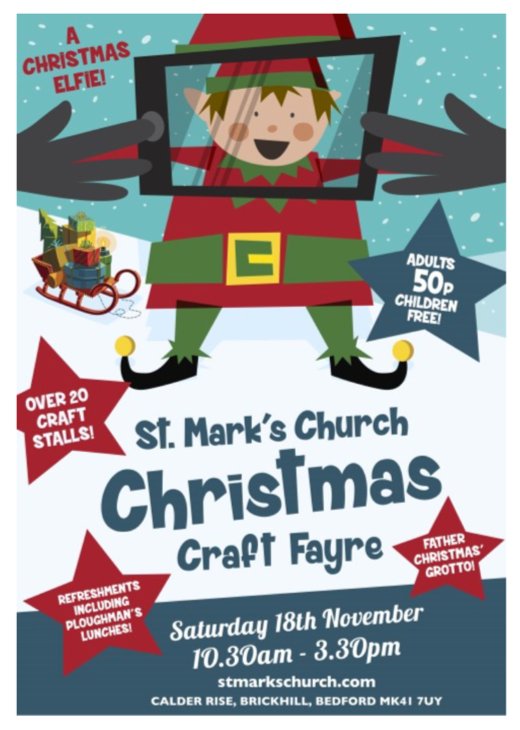 #Christmas Craft Fayre at St. Mark's THIS Saturday! #ChristmasIsComing #GettingReady #cantwait