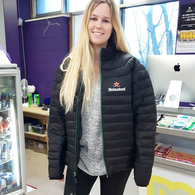 BUDooCrew's tweet photo. Spend 15$ or more and get entered into a raffle to win this @Heineken winter jacket ❄👍 https://t.co/4UdhCcLFwq
