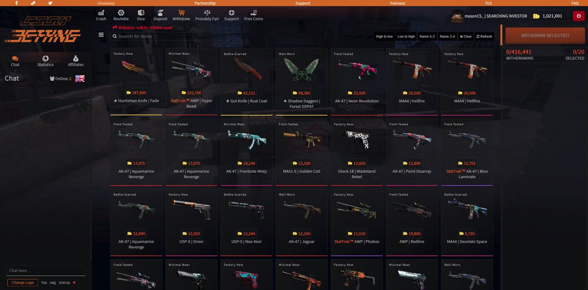 CSGOBettingOG's tweet image. WITHDRAW IS BOOMING, ENJOY MY FRIENDS!!!

Visit CSGOBetting.win
