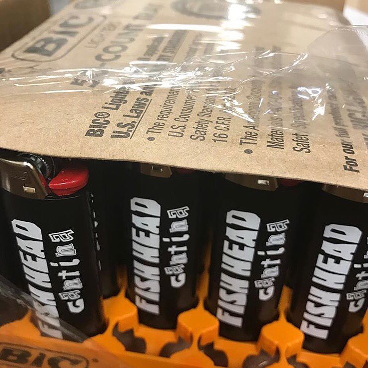 emecat's tweet photo. Spread your company spirit this holiday season with #branded goodies with your company logo or slogan like these custom Bic lighters for .@fishheadcantina. Please contact @emecat for more details and pricing #fullypromoted #coolstuffcustomized #promoproducts https://t.co/I51HGy4pnv