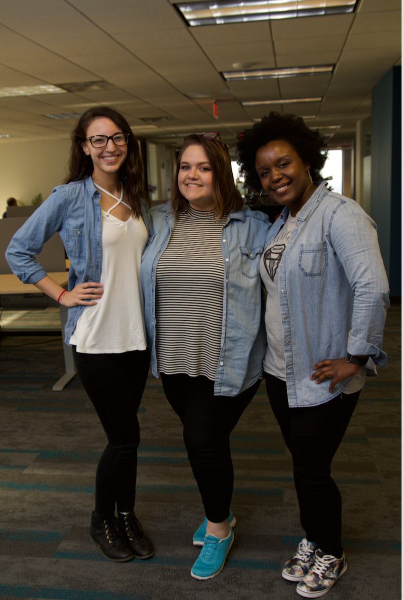 CallRail's tweet photo. Great minds think alike! Some of our fantastic team triplet-ing in the office today! #TeamCallRail #HappyMonday https://t.co/gRJF0mqpqt