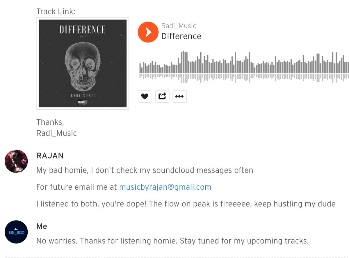 RadiMusic's tweet photo. Thanks for the love and support @Rajan905 https://t.co/lLKM3pZuAH