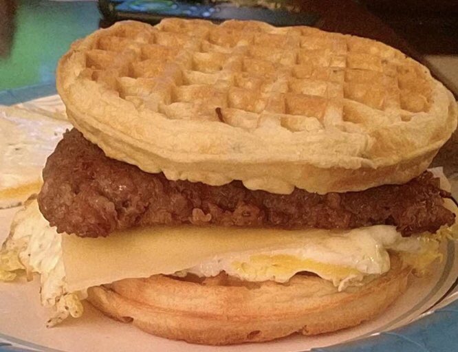 captain_morgan1's tweet photo. @GordonRamsay what do you think of my friend’s homemade McGriddle? https://t.co/5SJALaVkDE
