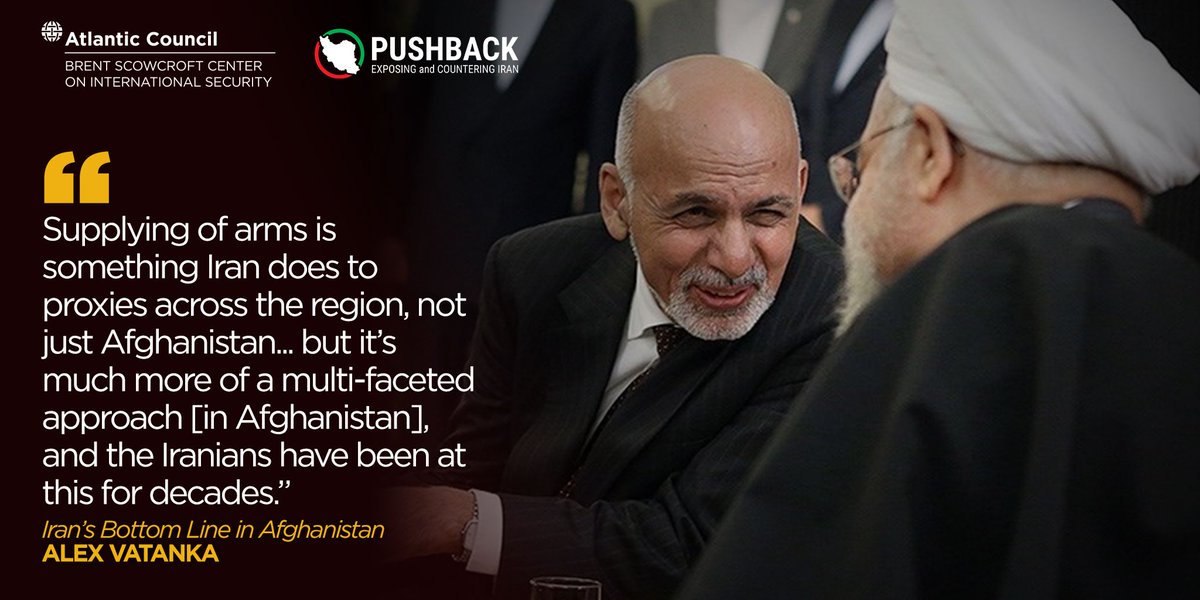 ACScowcroft's tweet photo. NEW REPORT → What are #Iran’s interests in #Afghanistan? @AlexVatanka explains. #PushbackIran: https://t.co/g1fug7brAm https://t.co/YIfL8h4gyM