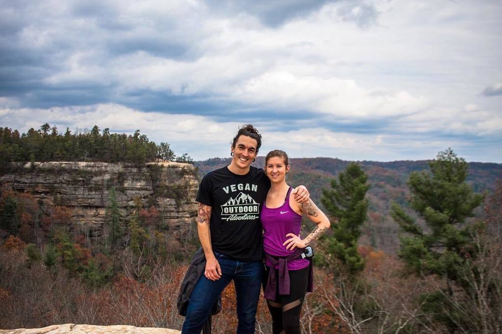 Adventurers <a href="/sam_metal/">Sam Metal</a> and @jenn_uhh28 at the top of Natural Bridge in the Red River Gorge, Kentucky’s incredible … ift.tt/2hwAiGr