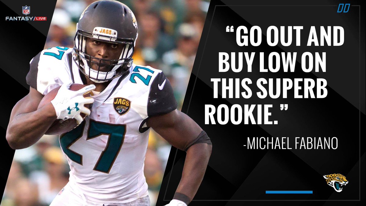 NFLFantasy's tweet photo. Looking for a player to trade for? 
@Michael_Fabiano says aim for @_fournette. https://t.co/DAiRFBPFQR