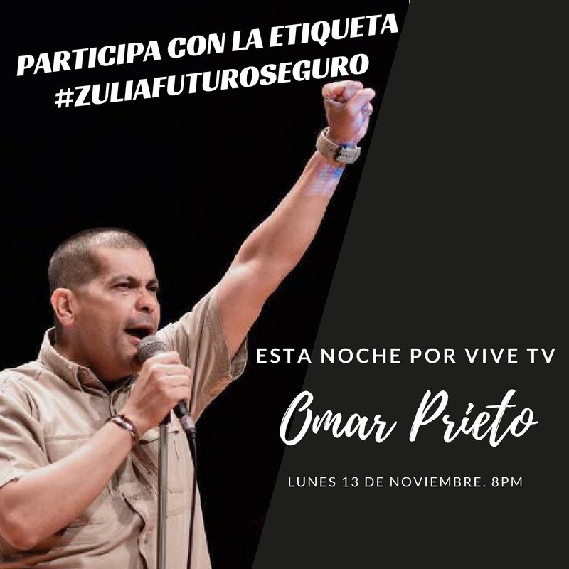 DirwingsSF's tweet image. Todos atentos a partir de las 8:00 pm estará en una entrevista el líder del Zulia @OmarPrieto_PSUV por la señal de #ViveTV