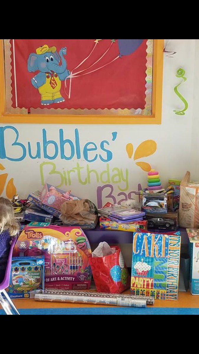 SusanRace1's tweet photo. Bright Blessings is an organization that brings joy, care &amp; hope to homeless and impoverished children each year. Thank you #Charlotte2 @TheLearningExp for always finding a way to giving back to the community. #ProjectTogetherness BubblesBirthday https://t.co/gdxHpy5NWs