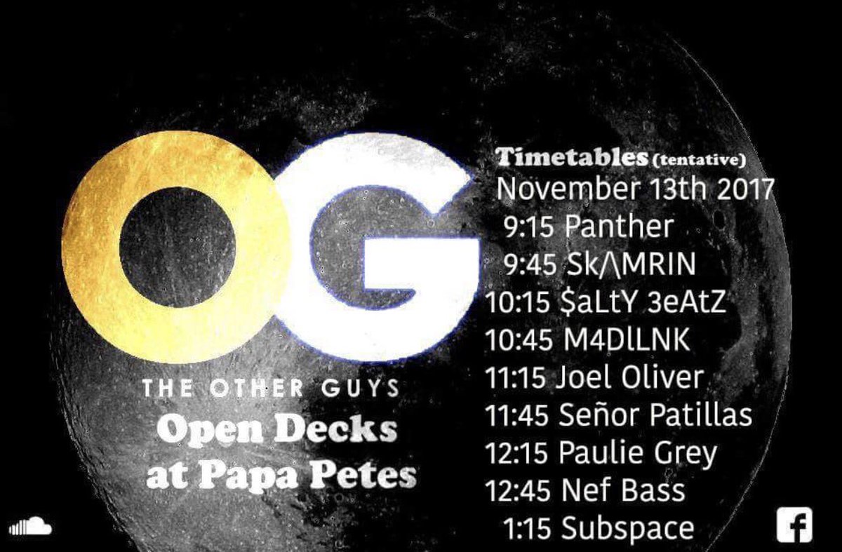 PROTBA's tweet photo. #DMNY host throwing down tonight at #TheOtherGuysOpenDecks at Papa Pete's in #Kalamazoo about 1115. 18+ Let's Have Some FUN!
#WMU https://t.co/9vihdEDNiz